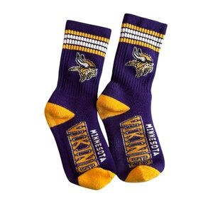 Minnesota Vikings NFL Purple and Yellow Men’s Crew Socks, like new